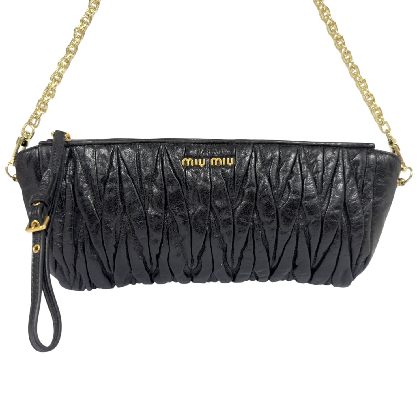 MIU MIU *自加鏈＞送無品牌扣＋無品牌鏈帶* Matelassé 皺摺 肩背包