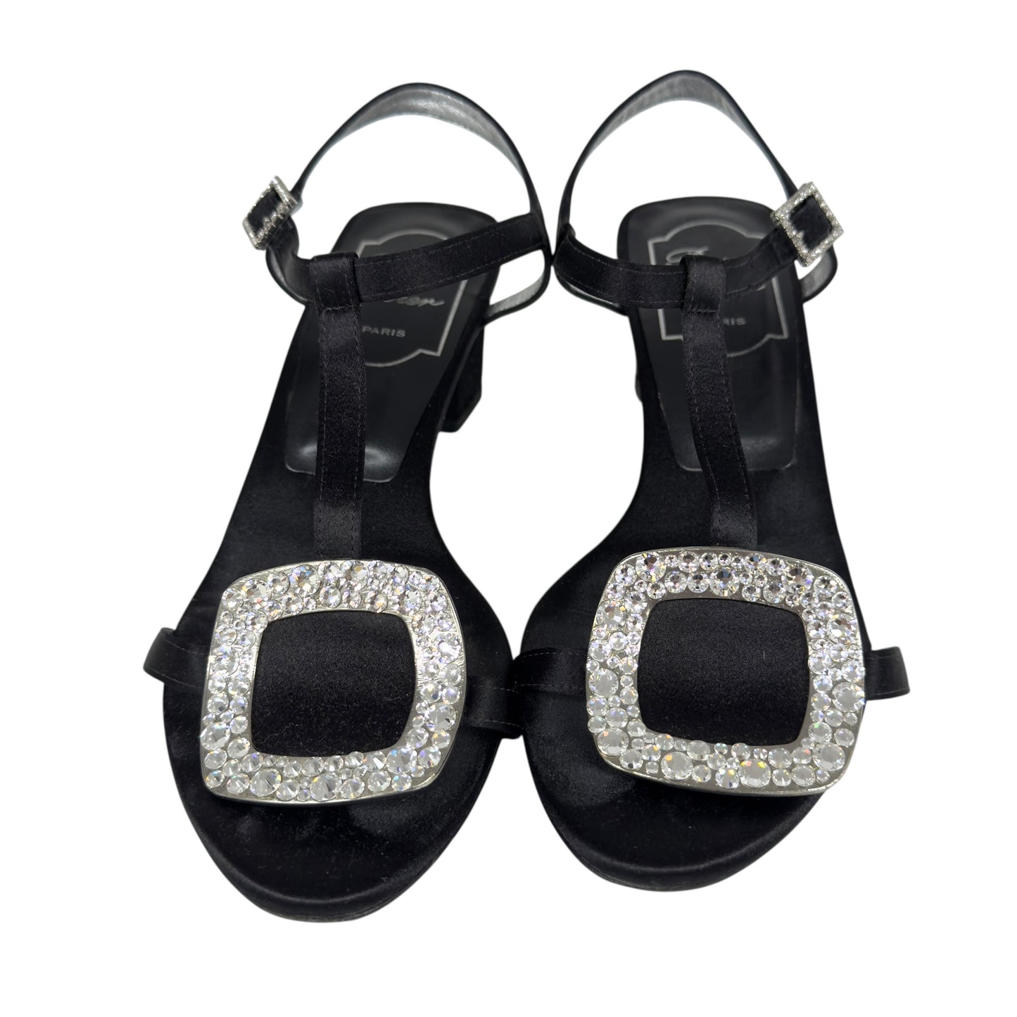 ROGER VIVIER 水鑽 方扣 高跟涼鞋 50MM