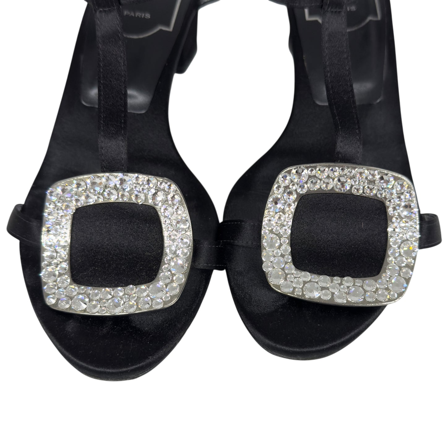 ROGER VIVIER 水鑽 方扣 高跟涼鞋 50MM