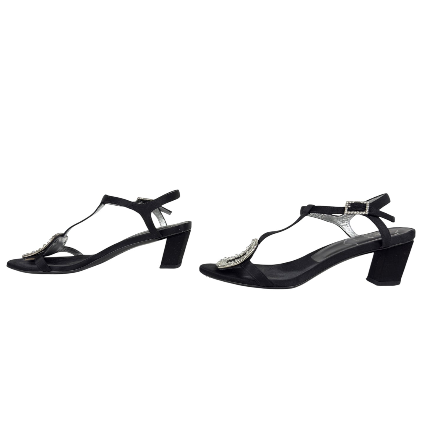 ROGER VIVIER 水鑽 方扣 高跟涼鞋 50MM