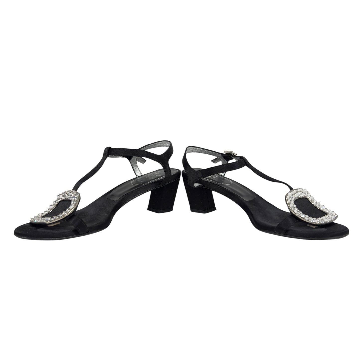 ROGER VIVIER 水鑽 方扣 高跟涼鞋 50MM