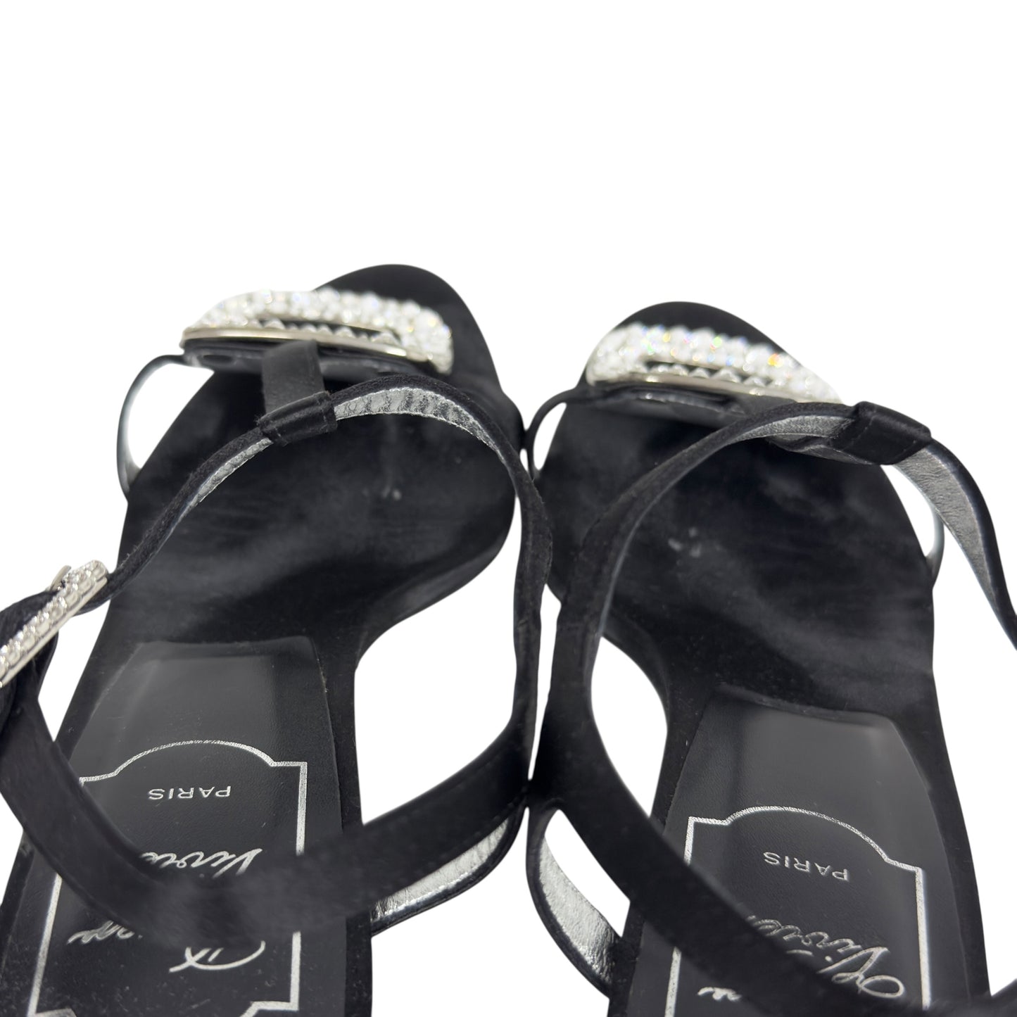 ROGER VIVIER 水鑽 方扣 高跟涼鞋 50MM