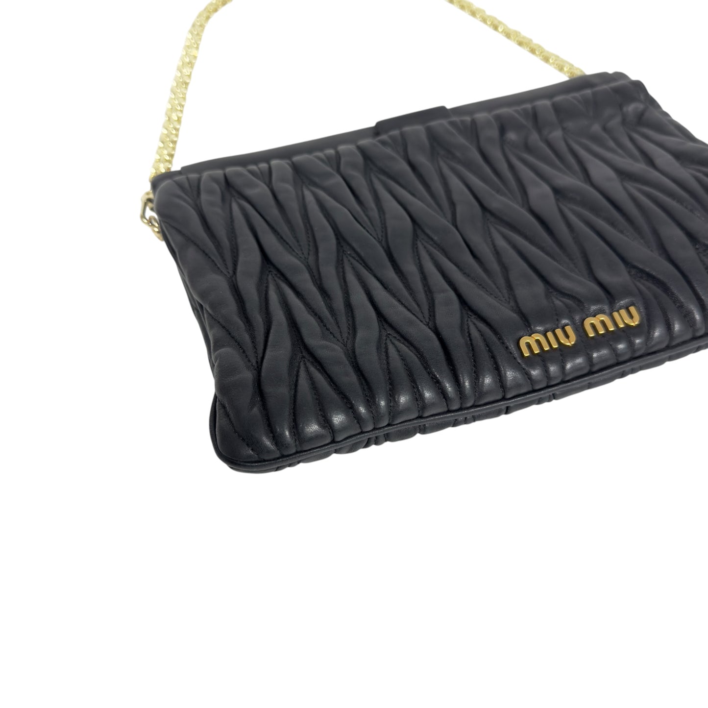 MIU MIU *自加鏈＞送無品牌扣＋無品牌鏈帶* Matelassé 皺摺 肩背包