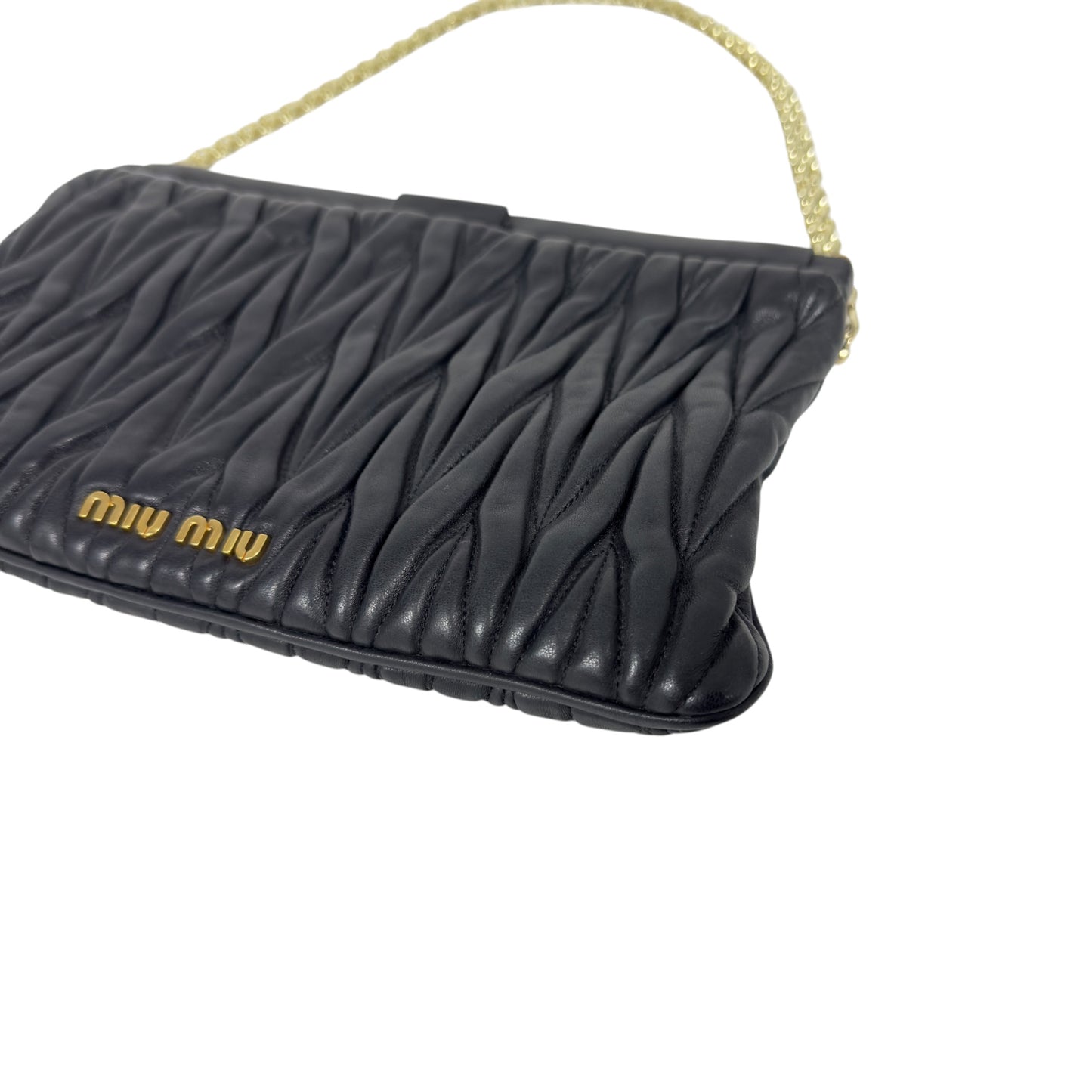 MIU MIU *自加鏈＞送無品牌扣＋無品牌鏈帶* Matelassé 皺摺 肩背包