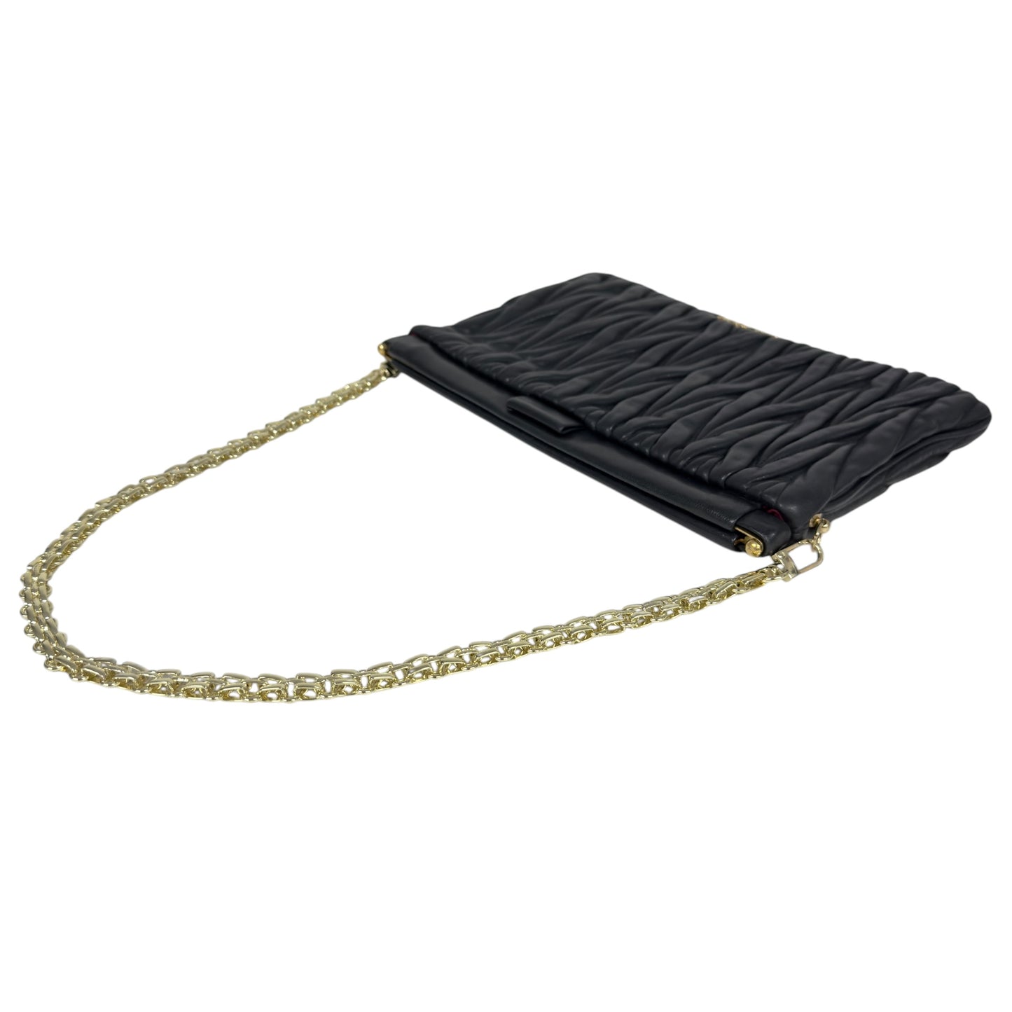 MIU MIU *自加鏈＞送無品牌扣＋無品牌鏈帶* Matelassé 皺摺 肩背包