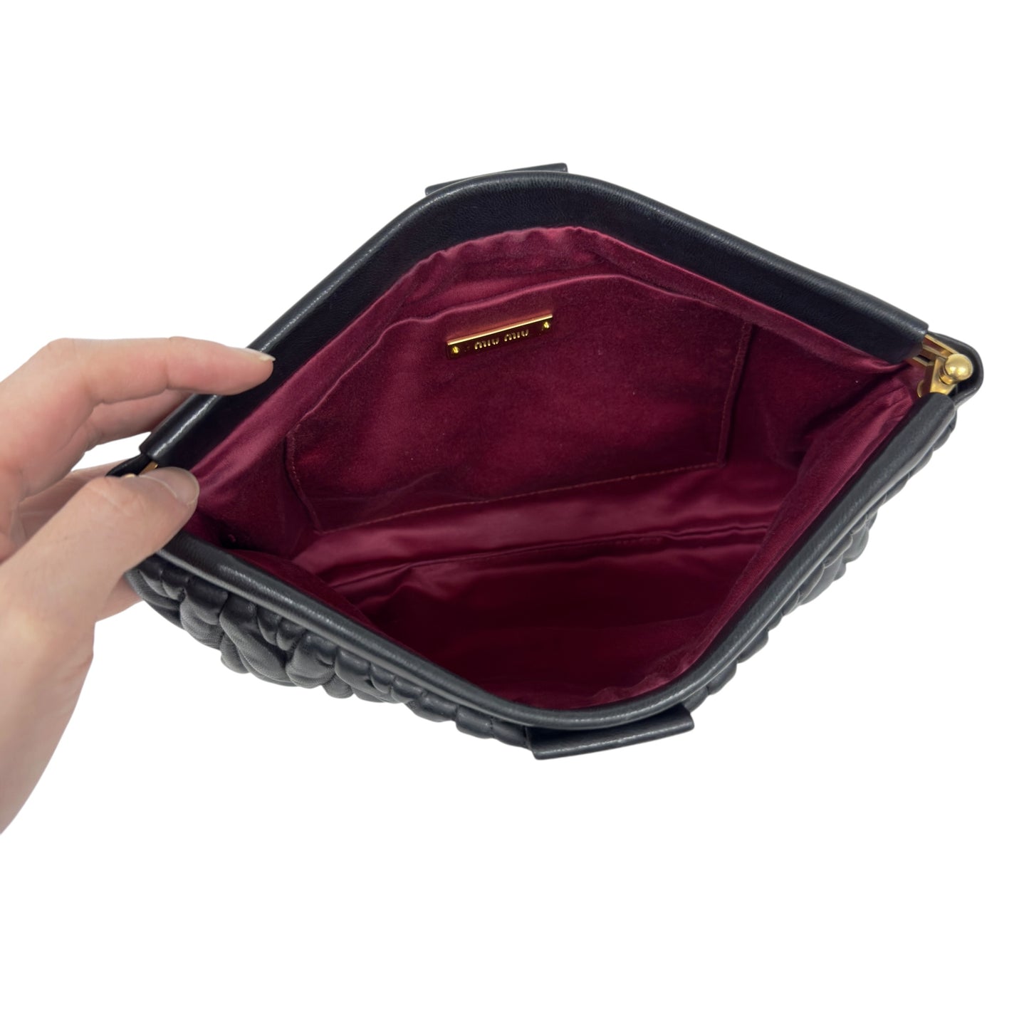 MIU MIU *自加鏈＞送無品牌扣＋無品牌鏈帶* Matelassé 皺摺 肩背包