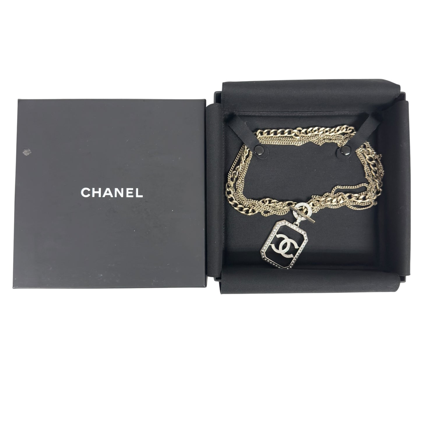 CHANEL CC 水鑽 頸鏈