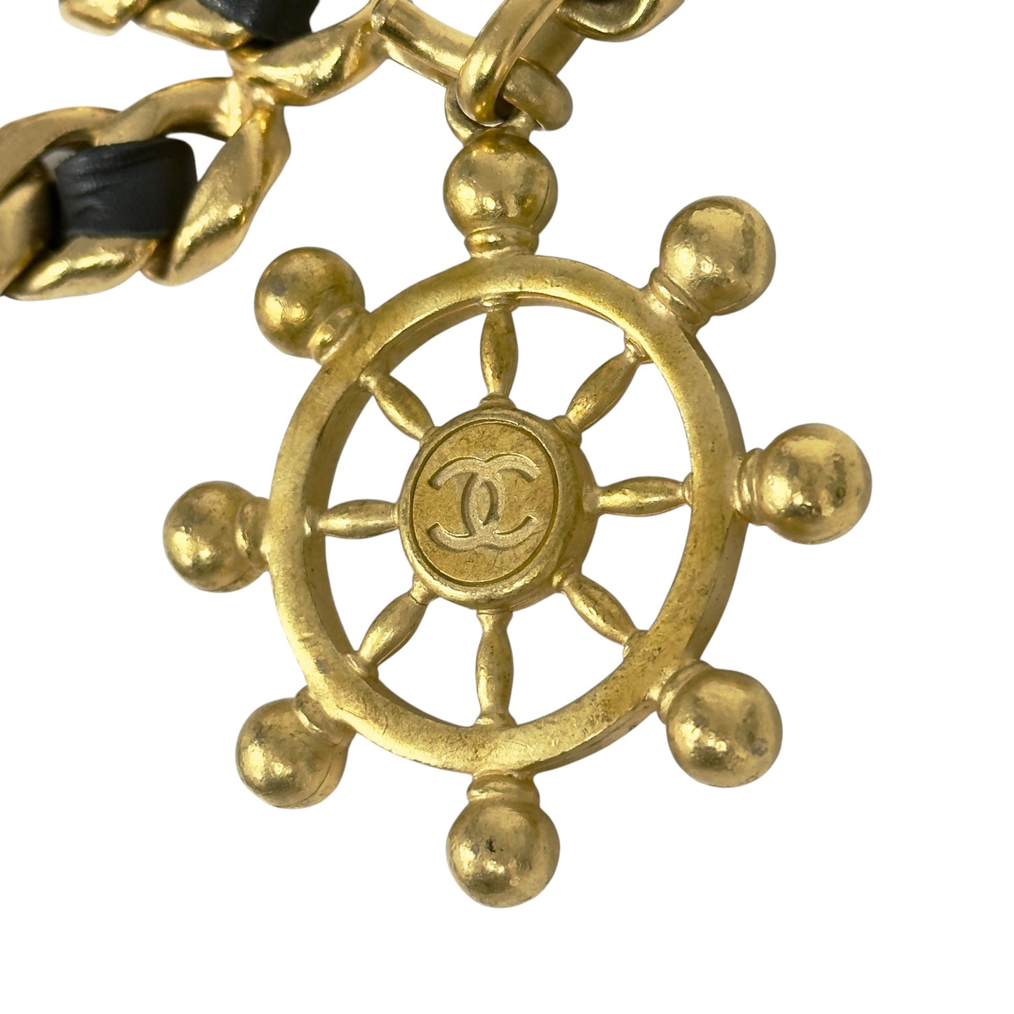 CHANEL 中古 CC 皮穿鏈 腰鏈