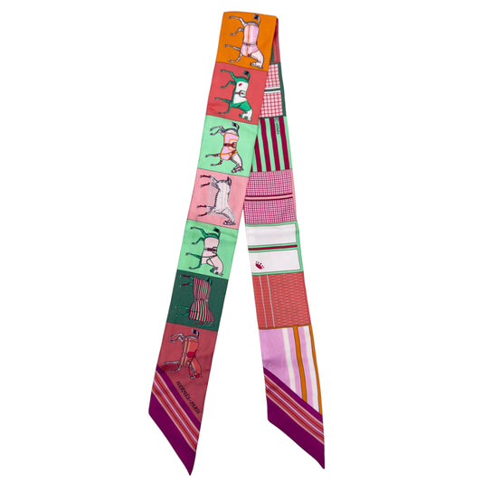 HERMES Couvertures Nouvelles Twilly 幼絲巾