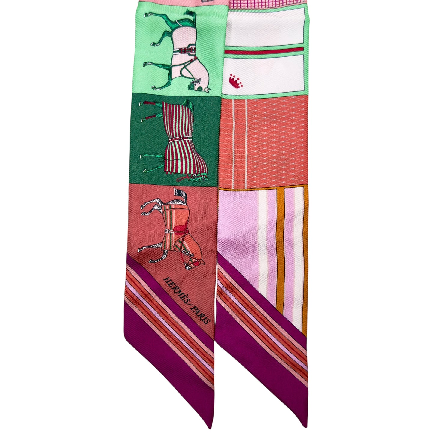 HERMES Couvertures Nouvelles Twilly 幼絲巾