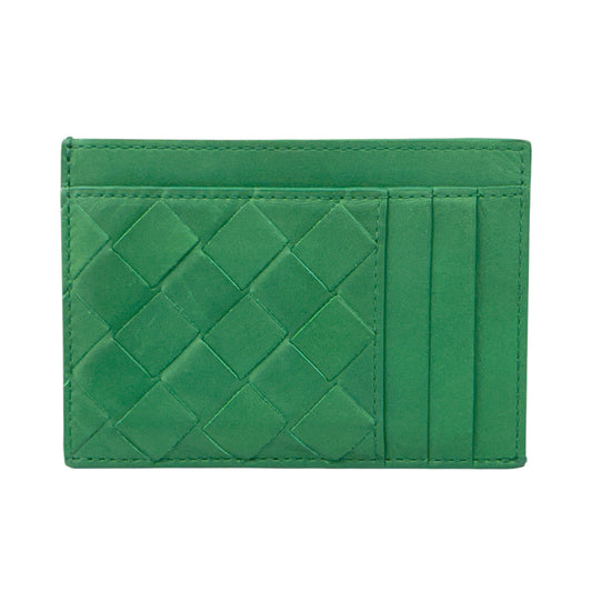 BOTTEGA VENETA 織皮 拉鏈卡包