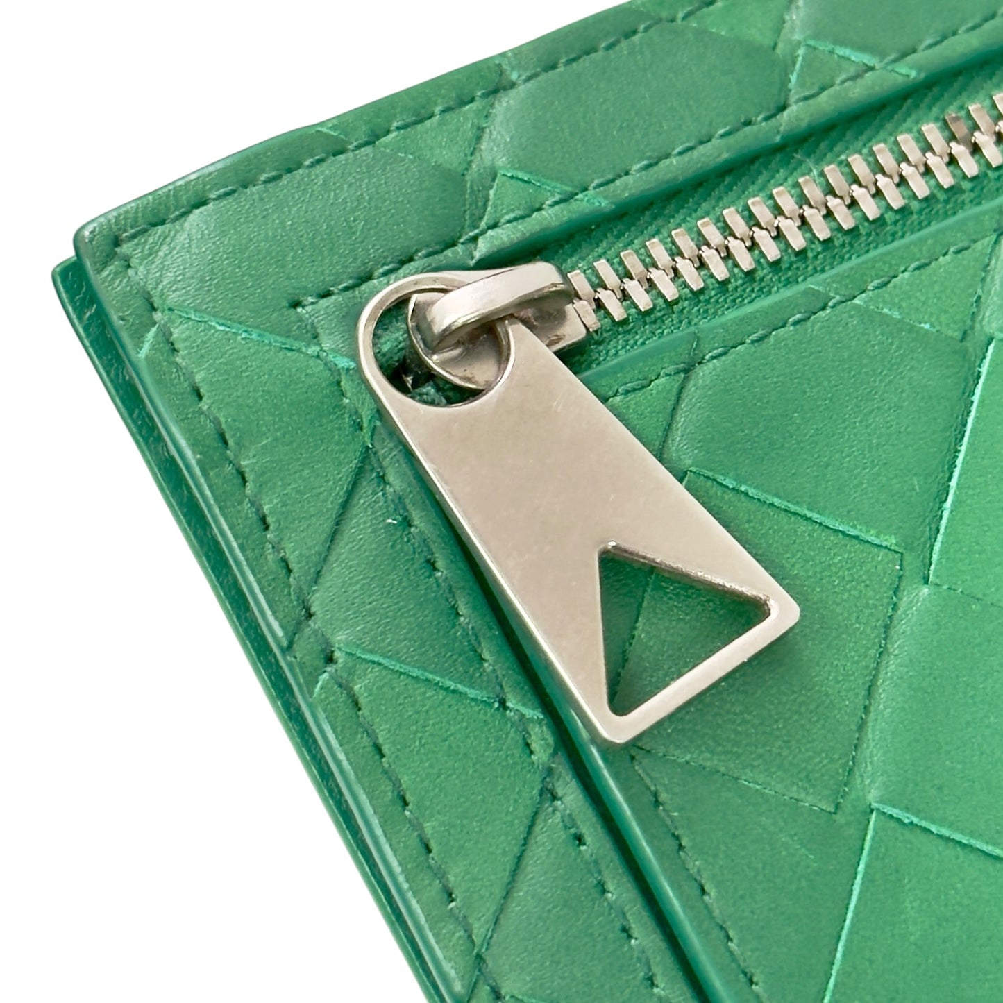 BOTTEGA VENETA 織皮 拉鏈卡包