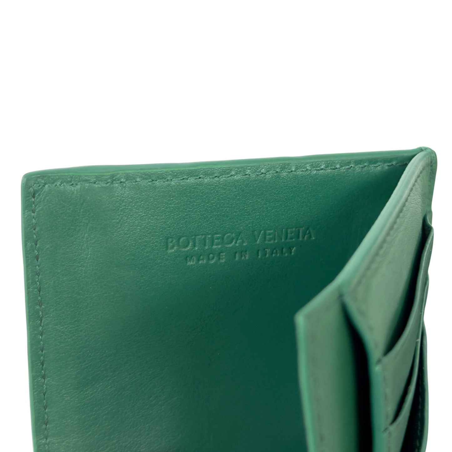 BOTTEGA VENETA 織皮 拉鏈卡包