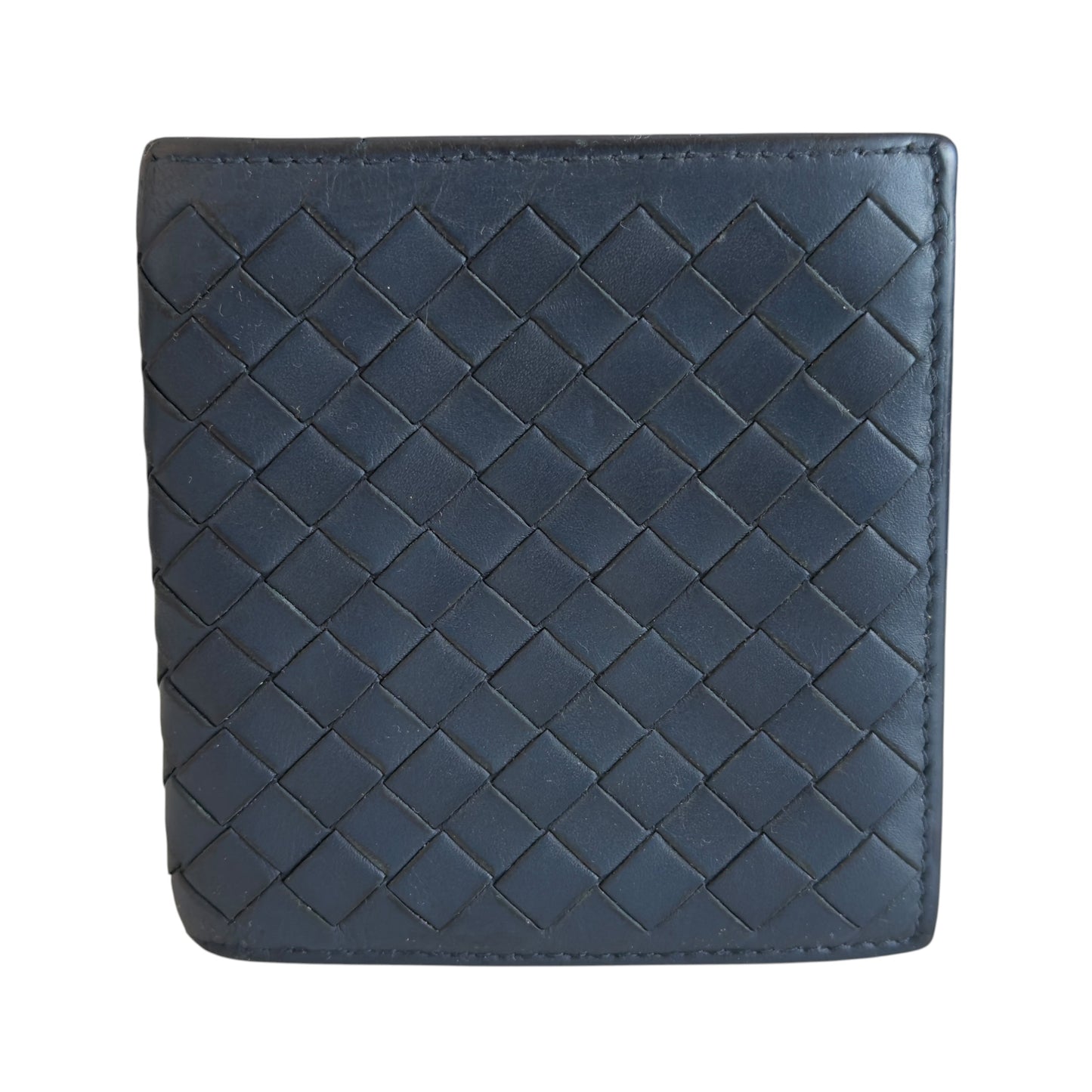 BOTTEGA VENETA 織皮 短銀包