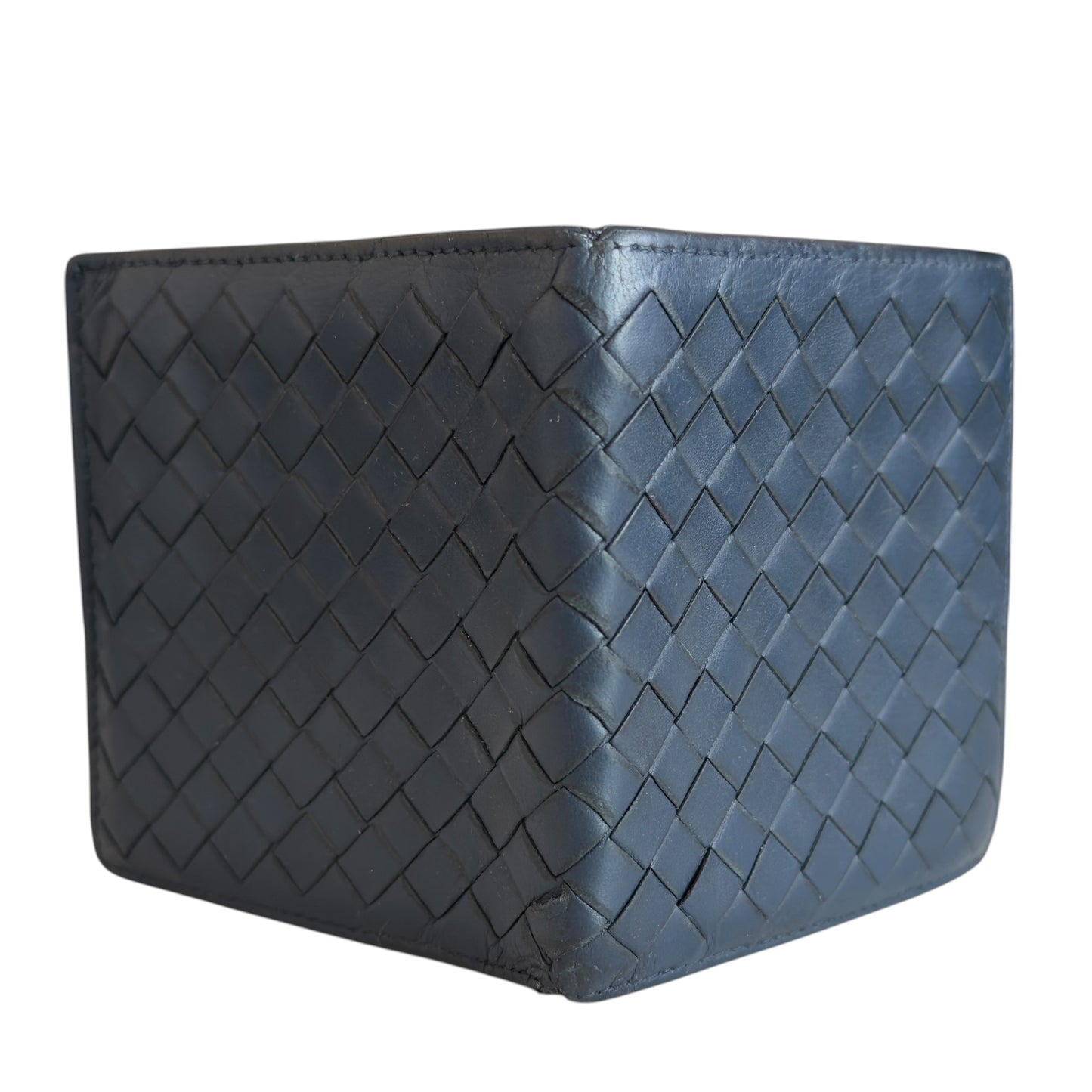 BOTTEGA VENETA 織皮 短銀包