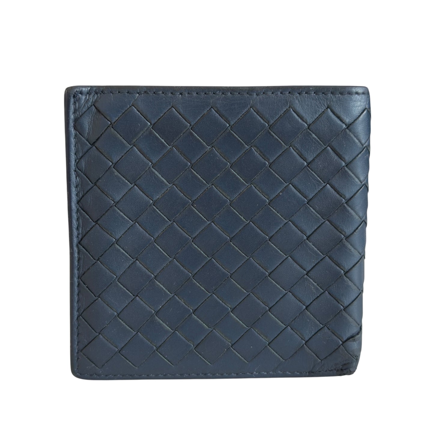 BOTTEGA VENETA 織皮 短銀包