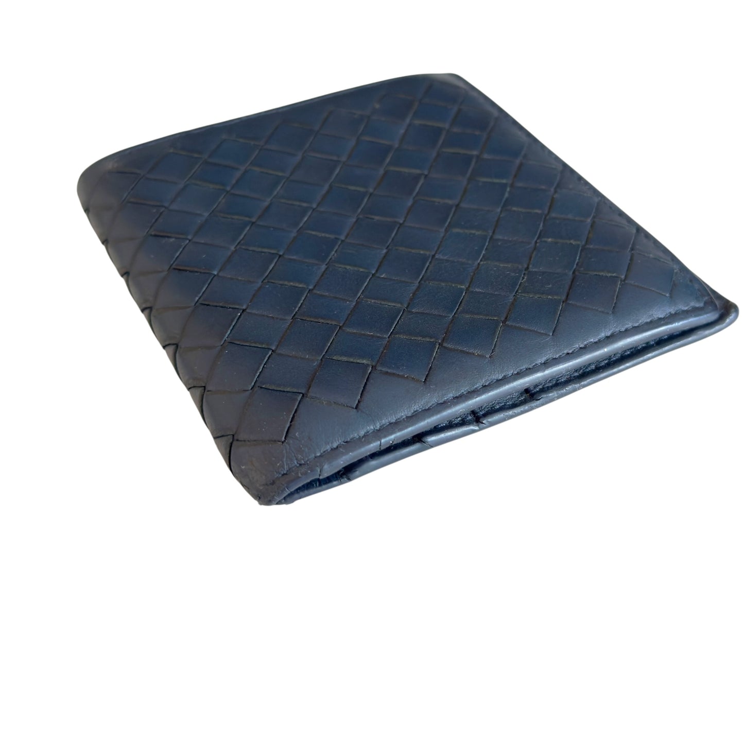 BOTTEGA VENETA 織皮 短銀包