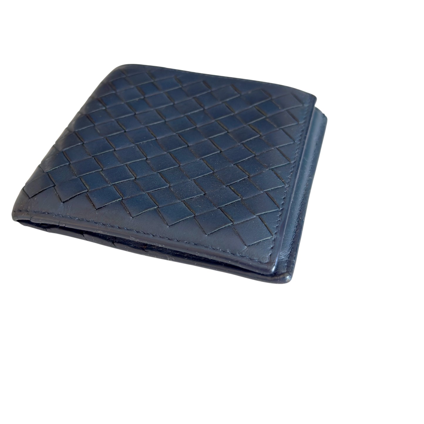 BOTTEGA VENETA 織皮 短銀包