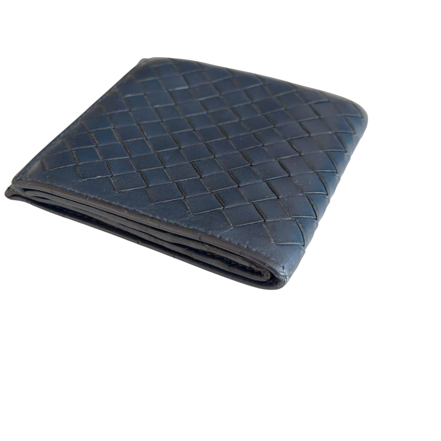 BOTTEGA VENETA 織皮 短銀包