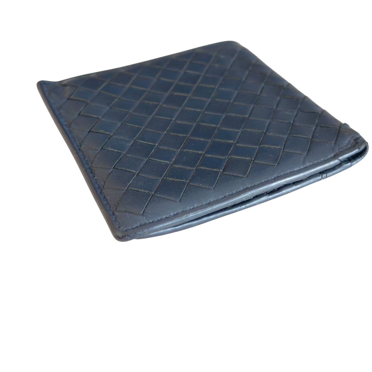 BOTTEGA VENETA 織皮 短銀包