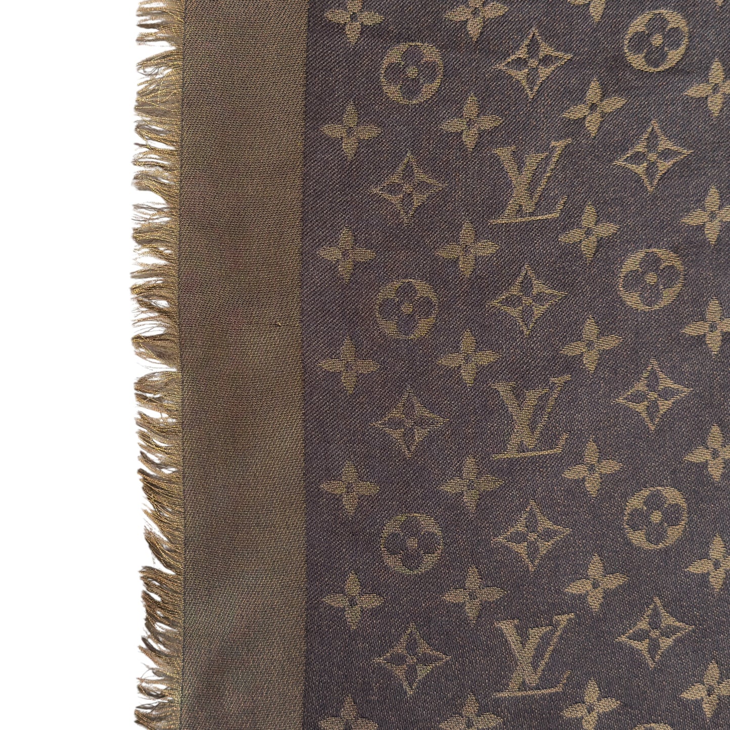 LOUIS VUITTON Châle Monogram shine 閃閃金絲 圍巾
