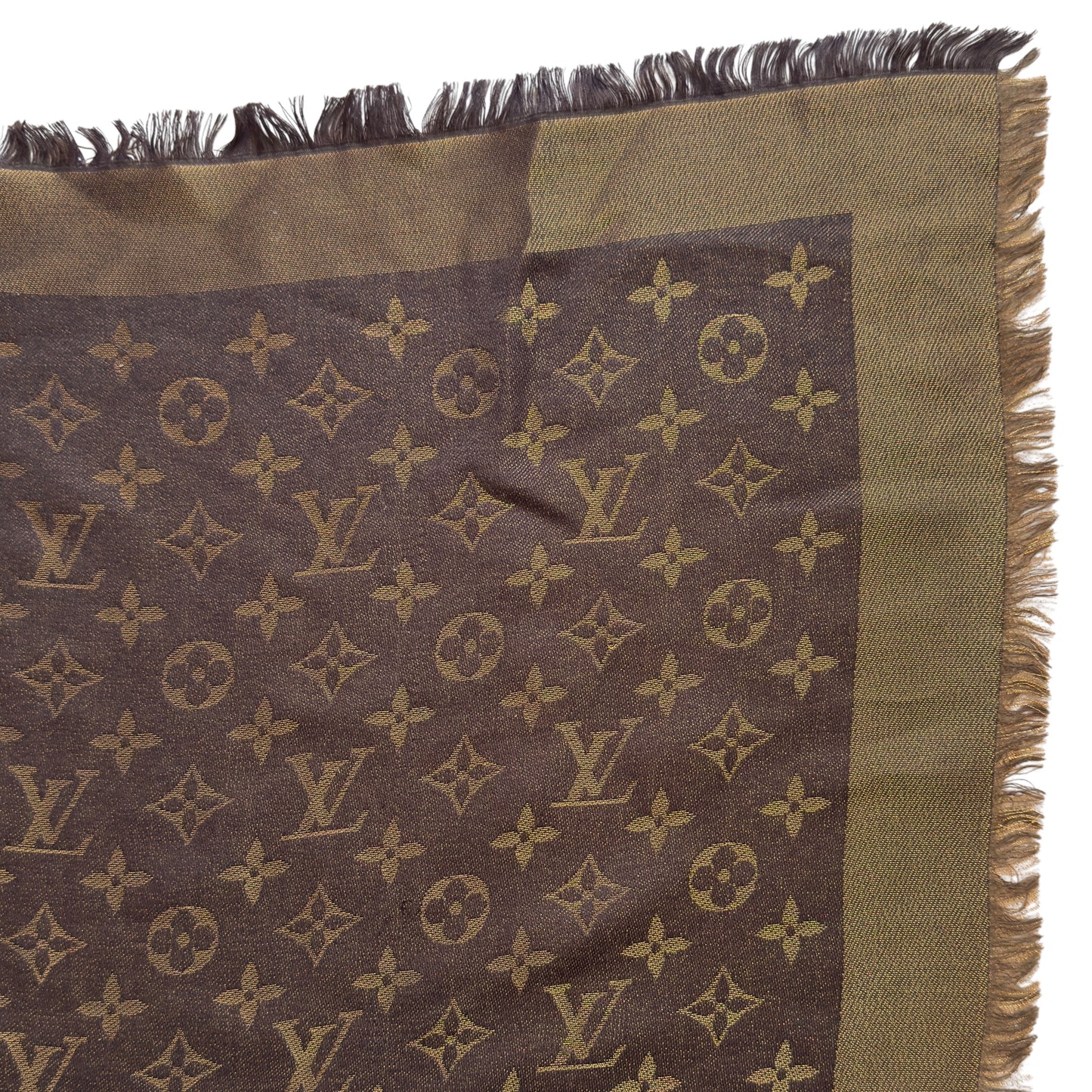LOUIS VUITTON Châle Monogram shine 閃閃金絲 圍巾