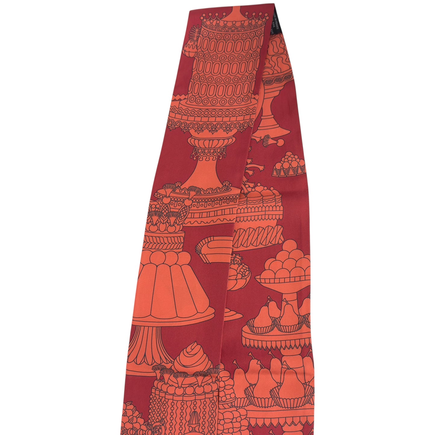 HERMES La Patisserie Francaise Maxi Twilly slim 法式甜點 長絲巾
