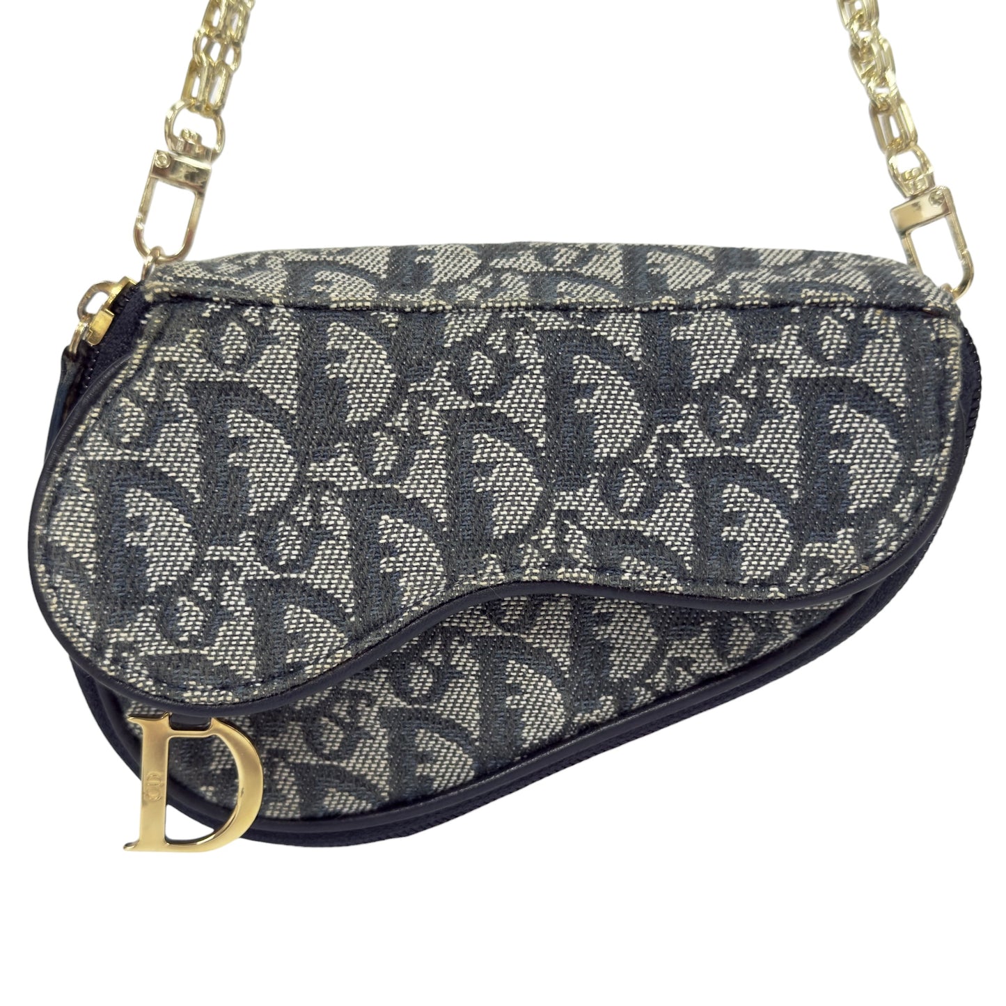 DIOR *自加鏈＞送無品牌扣＋無品牌鏈帶* 中古 Saddle 馬鞍 肩背包