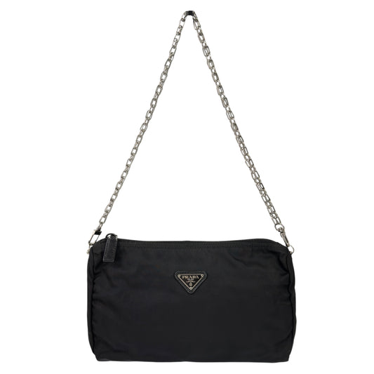 PRADA *自加鏈＞送無品牌扣＋無品牌鏈帶* 三角標 肩背包