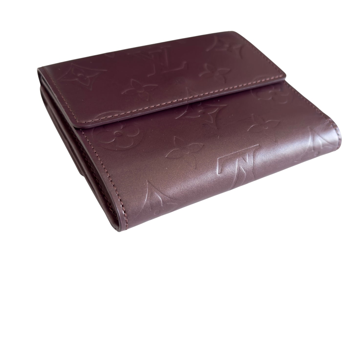 LOUIS VUITTON 老花壓紋 短銀包