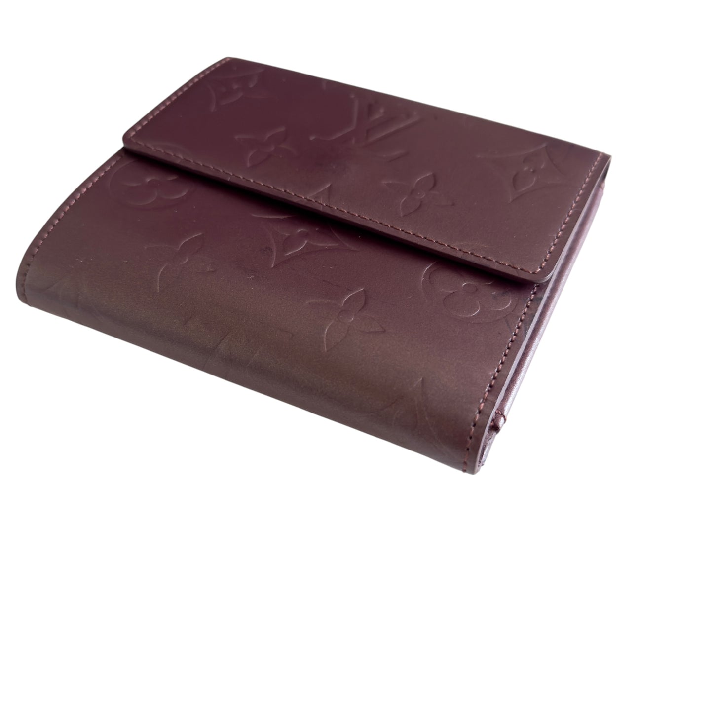 LOUIS VUITTON 老花壓紋 短銀包