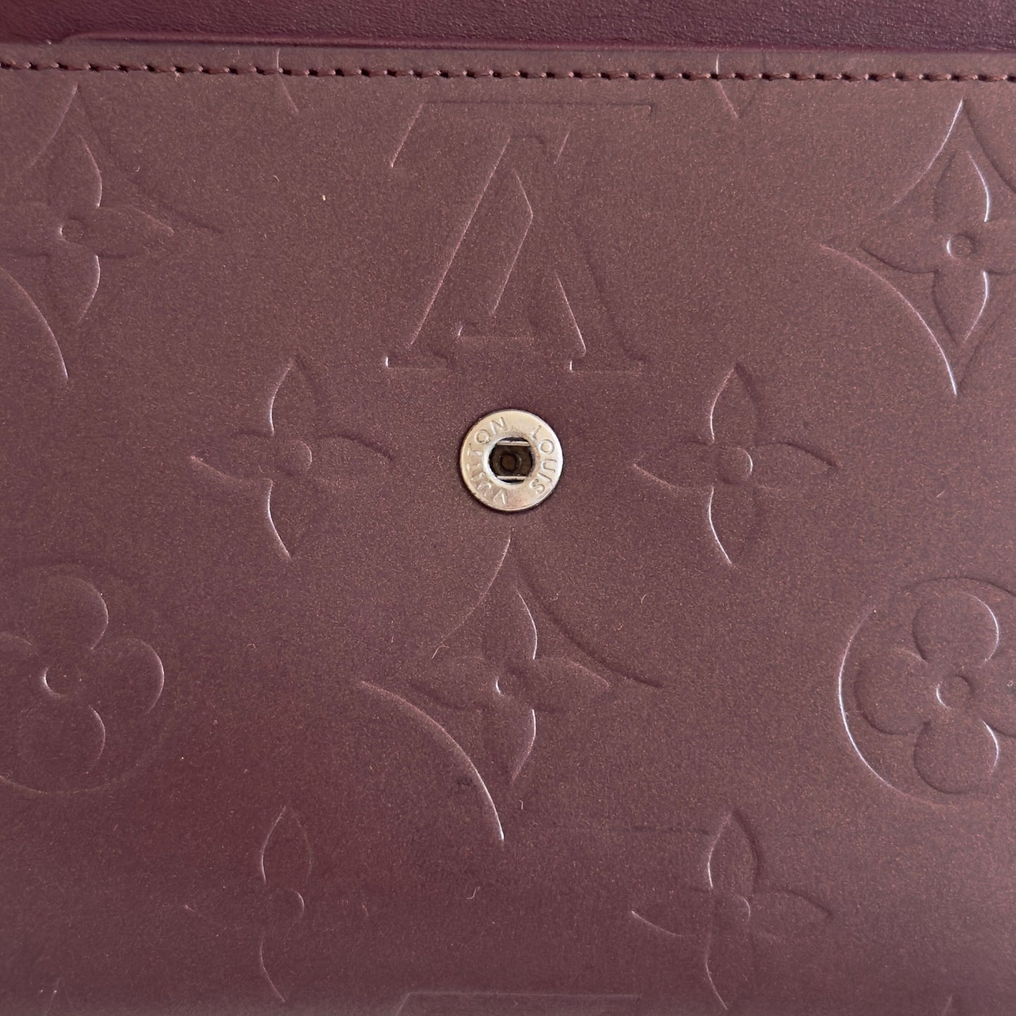 LOUIS VUITTON 老花壓紋 短銀包
