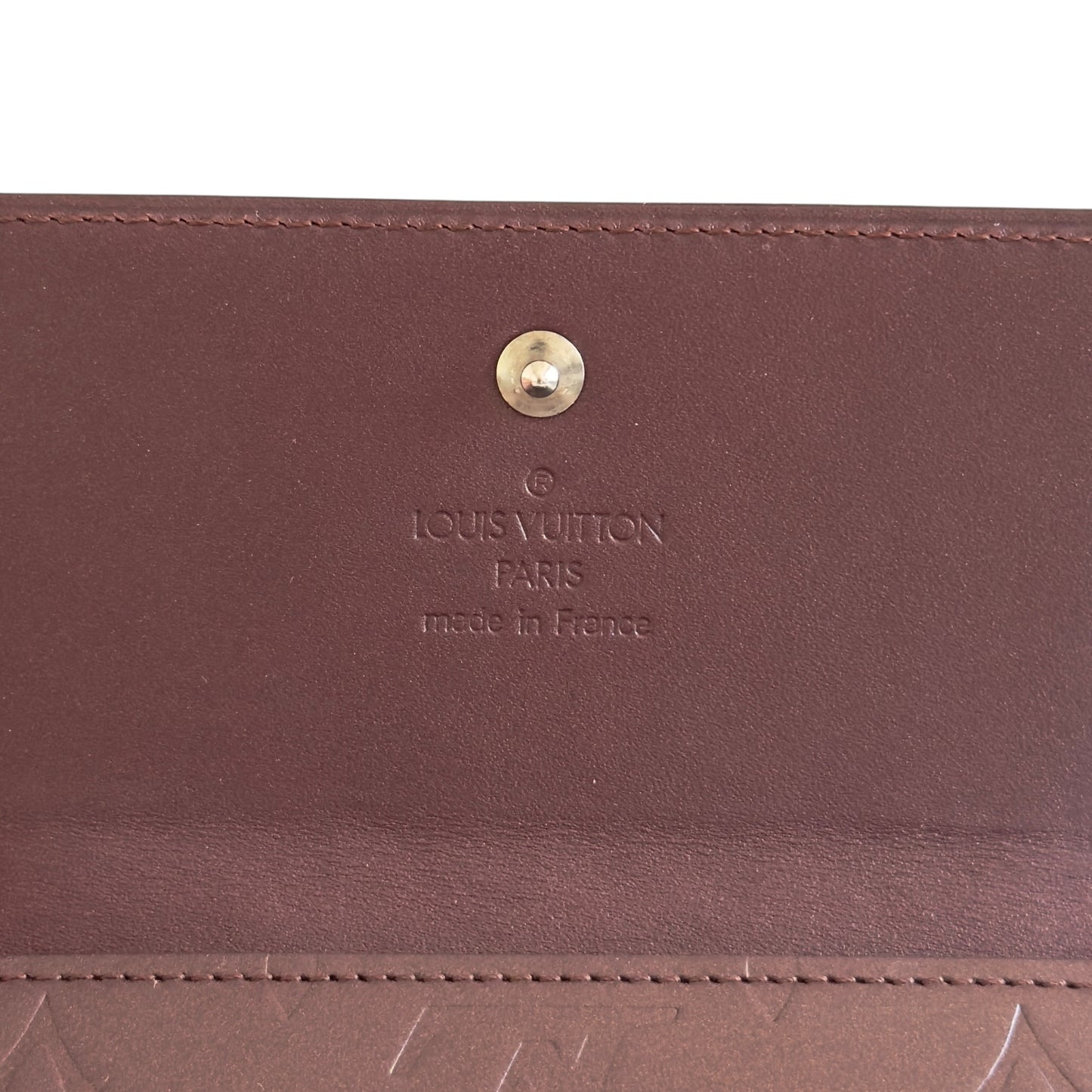 LOUIS VUITTON 老花壓紋 短銀包