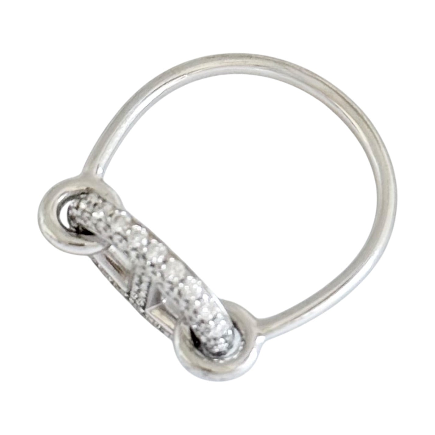 HERMES Farandole 18K白金 滿鑽豬鼻子🐽 戒子