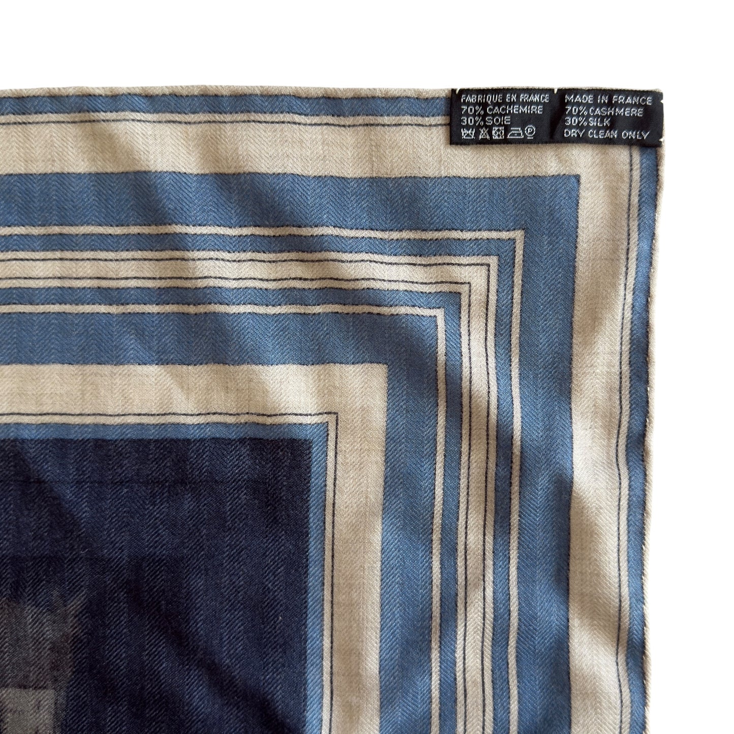 HERMES Couvertures et Tenues de Jour shawl 140 羊絨 圍巾