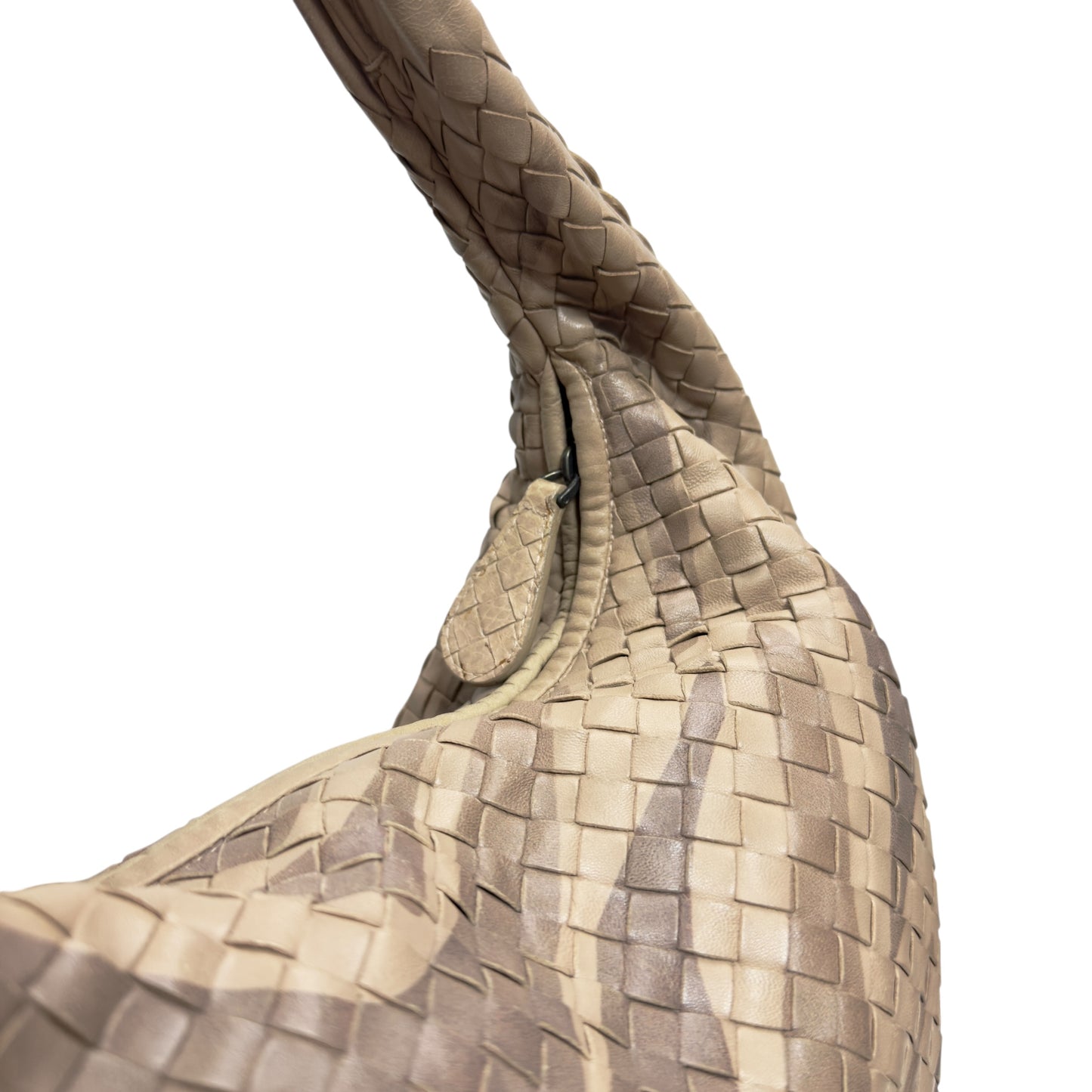 BOTTEGA VENETA Veneta 織皮 蛇皮邊飾 肩背包