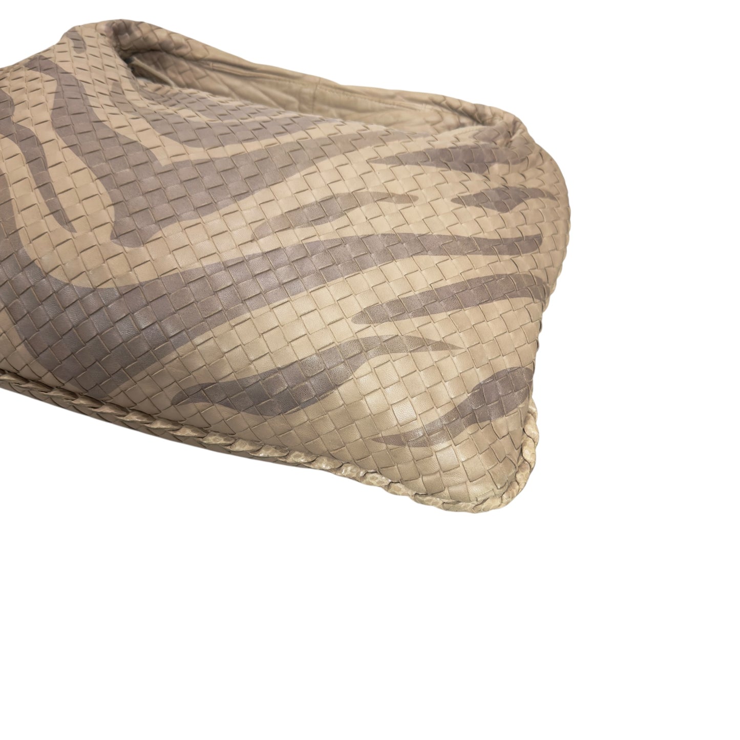 BOTTEGA VENETA Veneta 織皮 蛇皮邊飾 肩背包