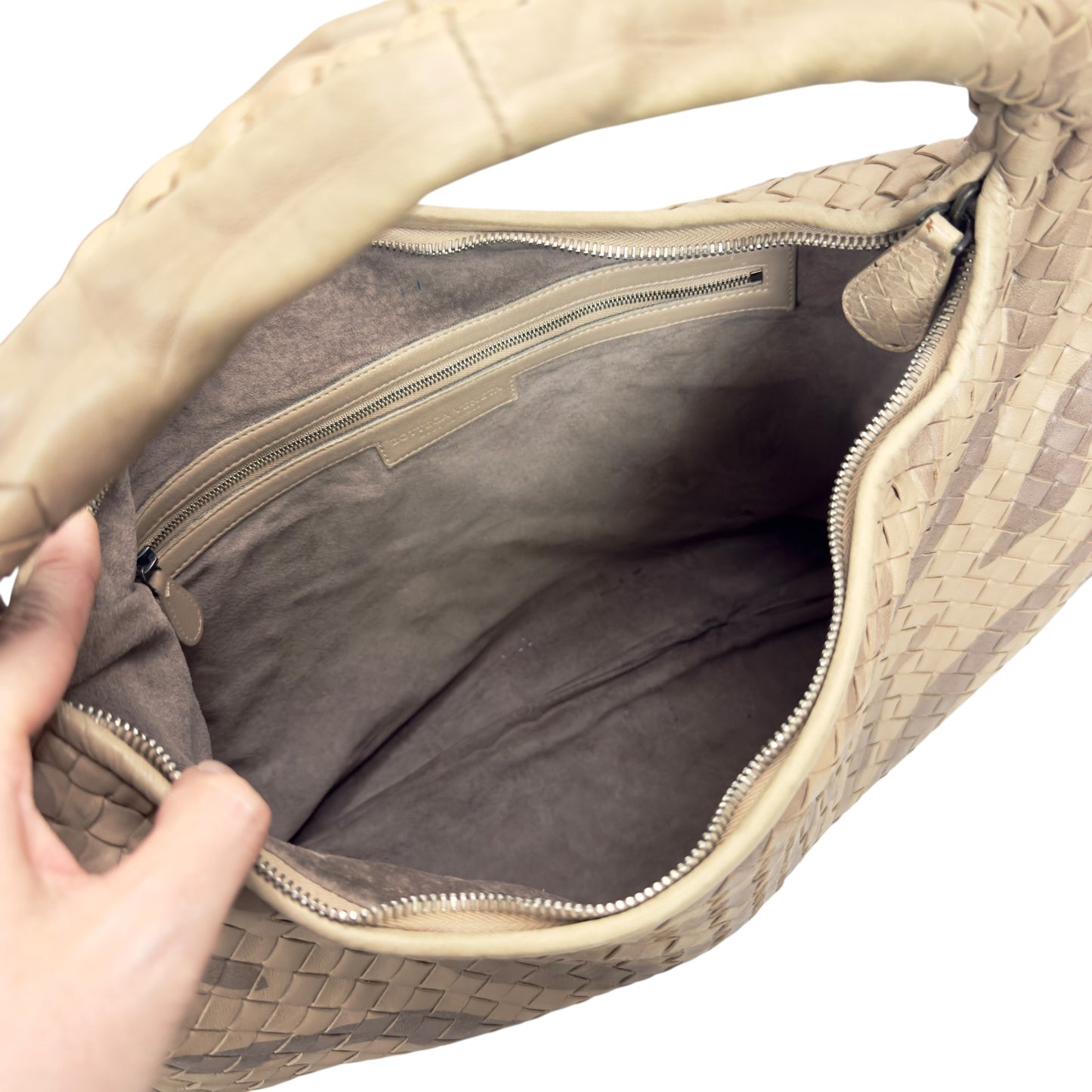 BOTTEGA VENETA Veneta 織皮 蛇皮邊飾 肩背包