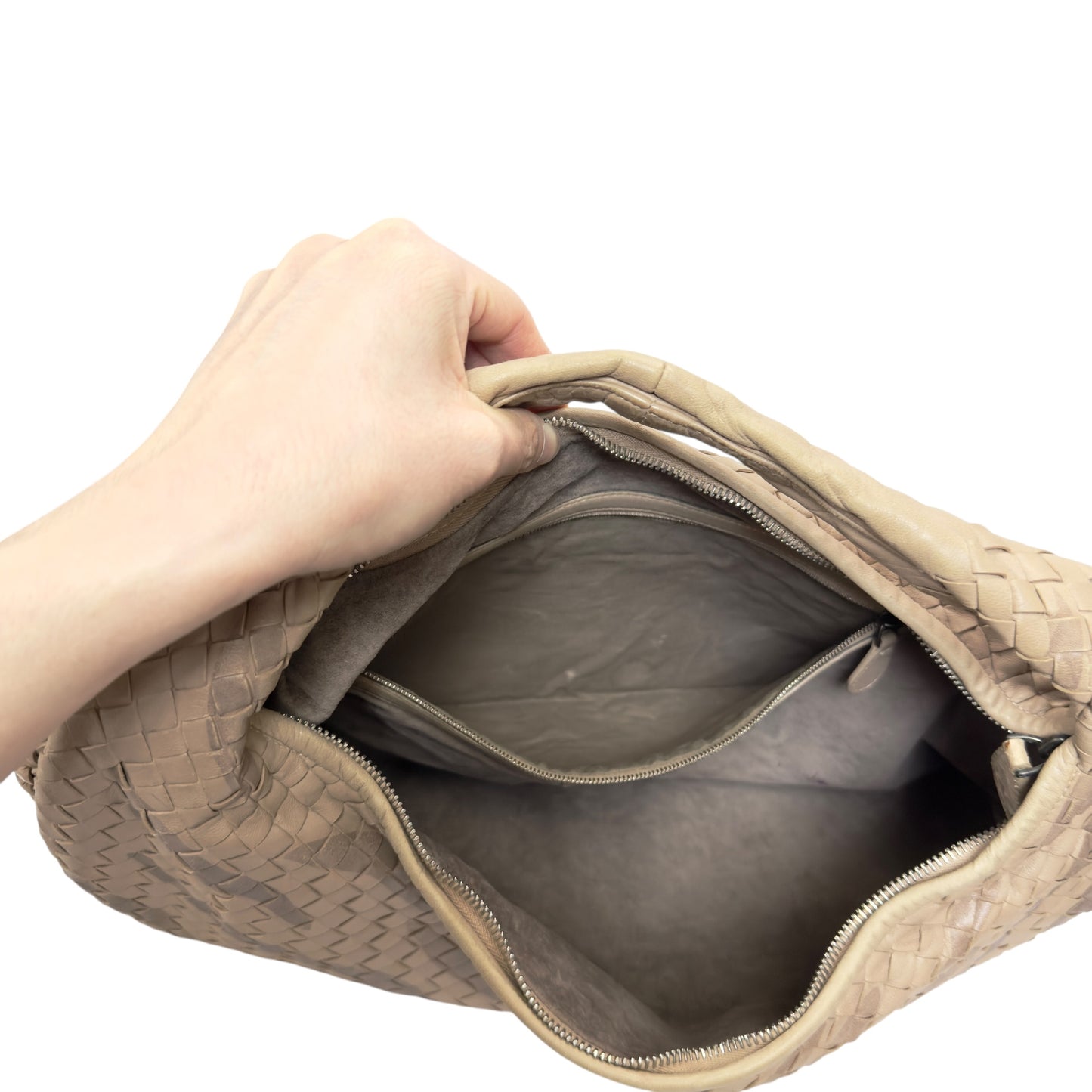 BOTTEGA VENETA Veneta 織皮 蛇皮邊飾 肩背包