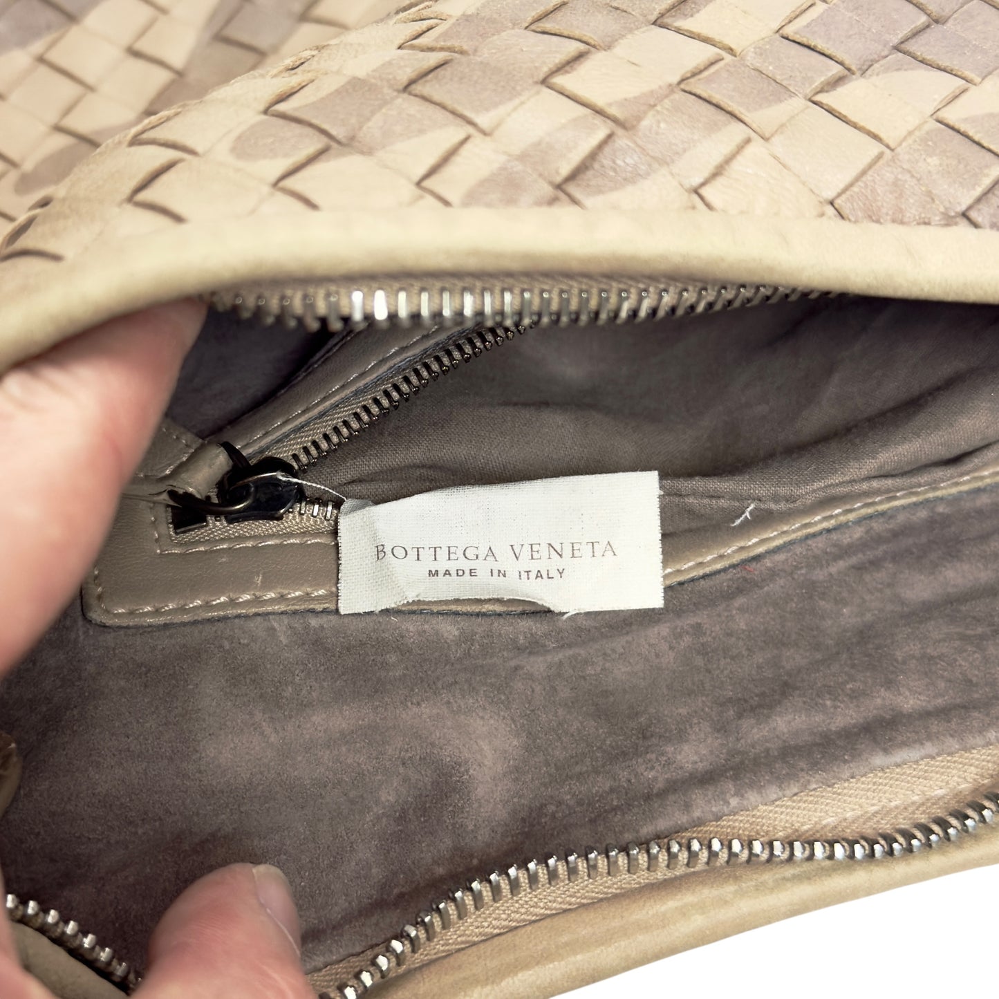 BOTTEGA VENETA Veneta 織皮 蛇皮邊飾 肩背包