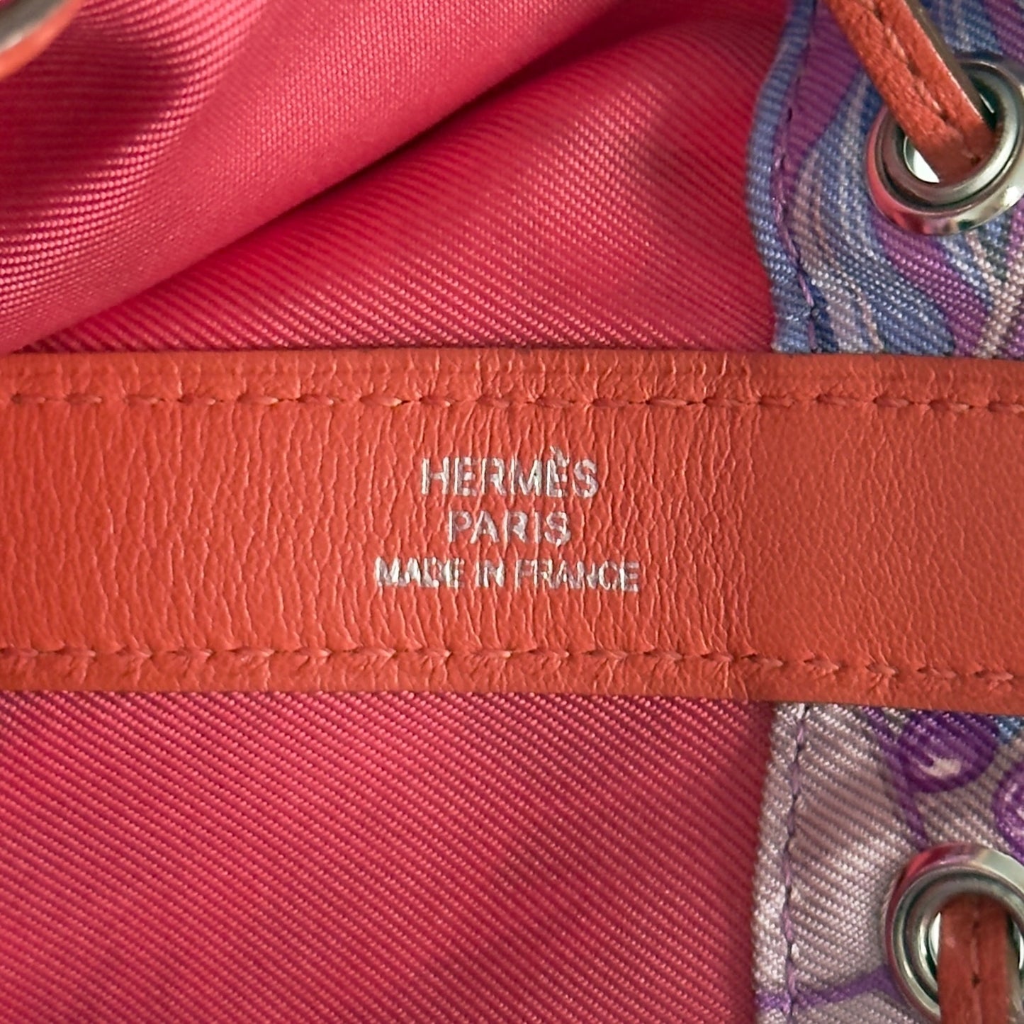 HERMES Soie Cool 多用途 迷你背包 框H刻