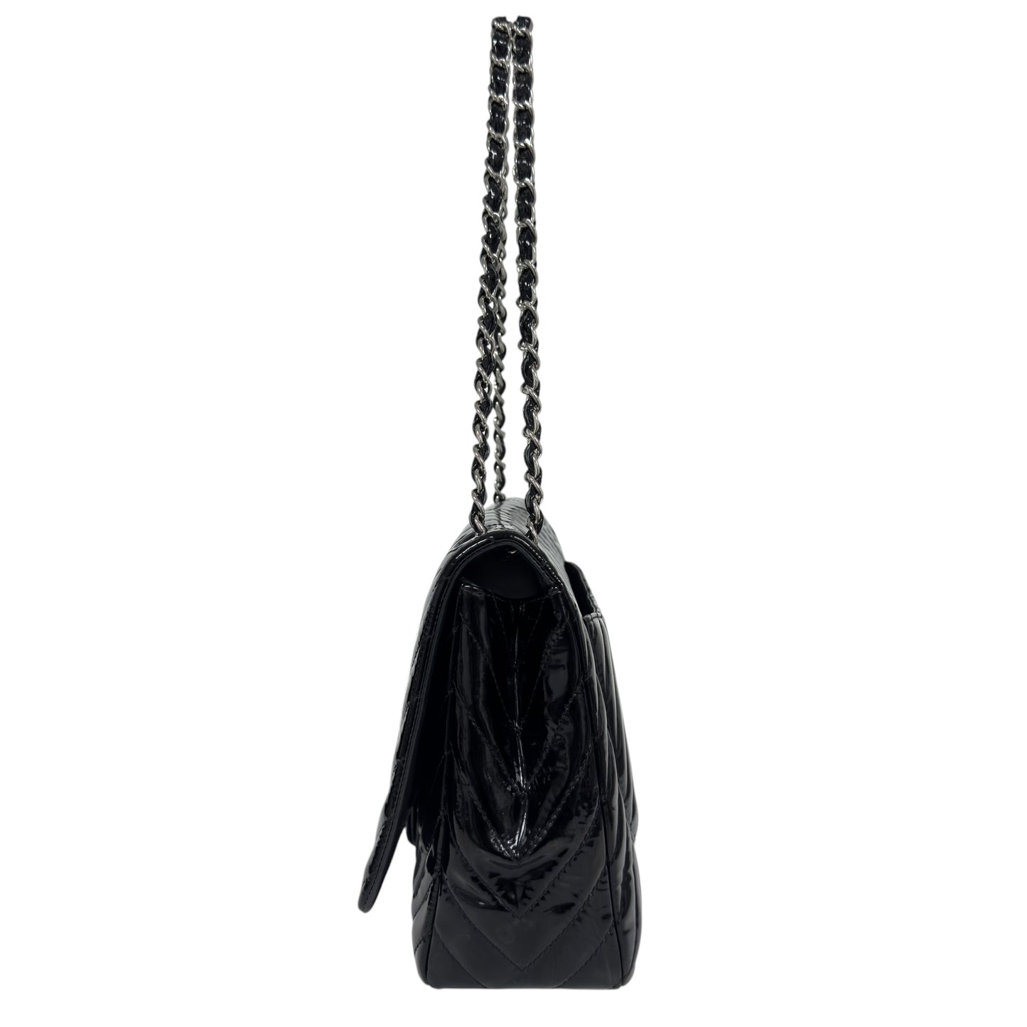 CHANEL Maxi 漆皮 特大號經典款 鏈條包