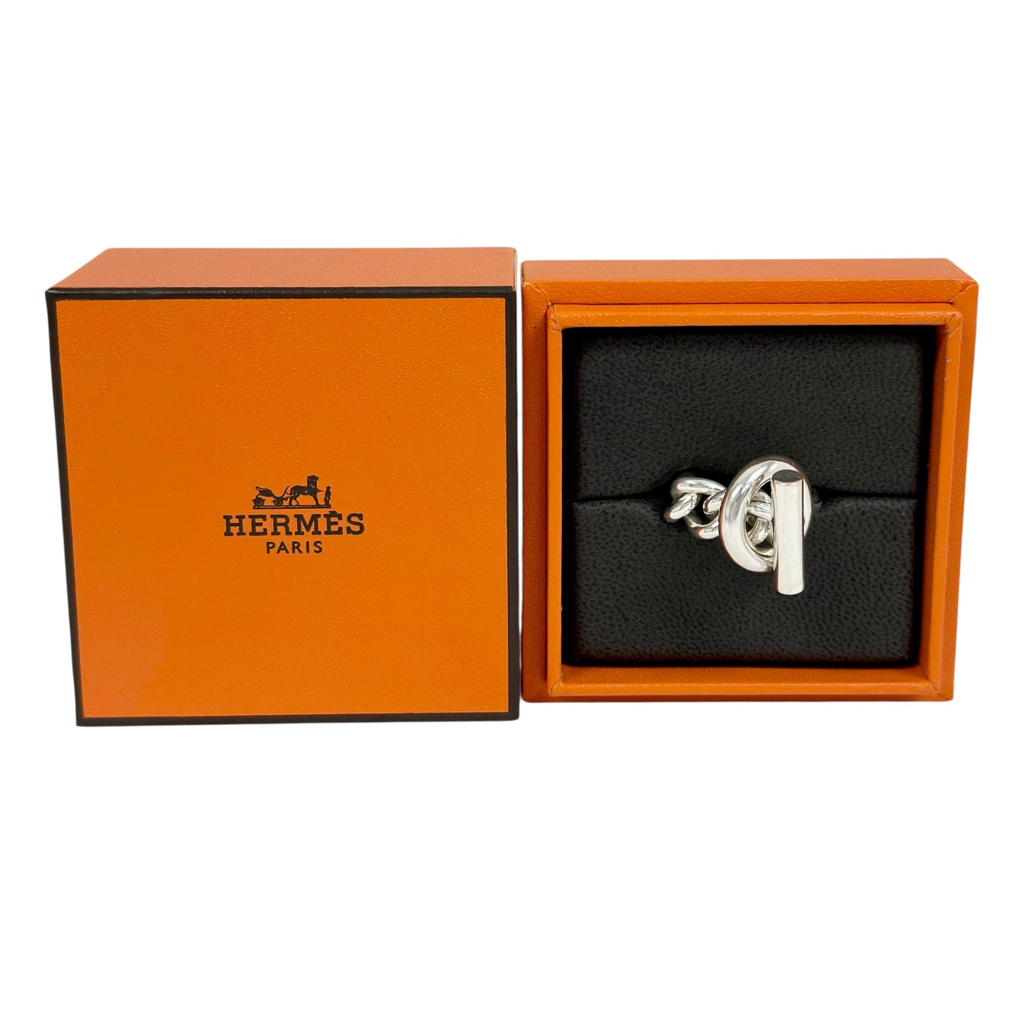HERMES Croisette 小Q 純銀 戒指