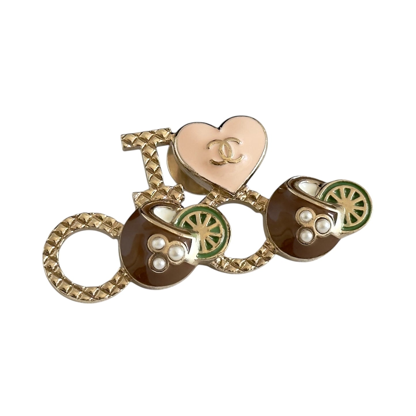 CHANEL I 💗 COCO 愛心 胸針