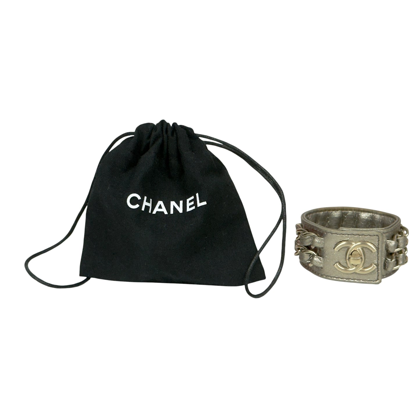 CHANEL CC 皮穿鏈 手環