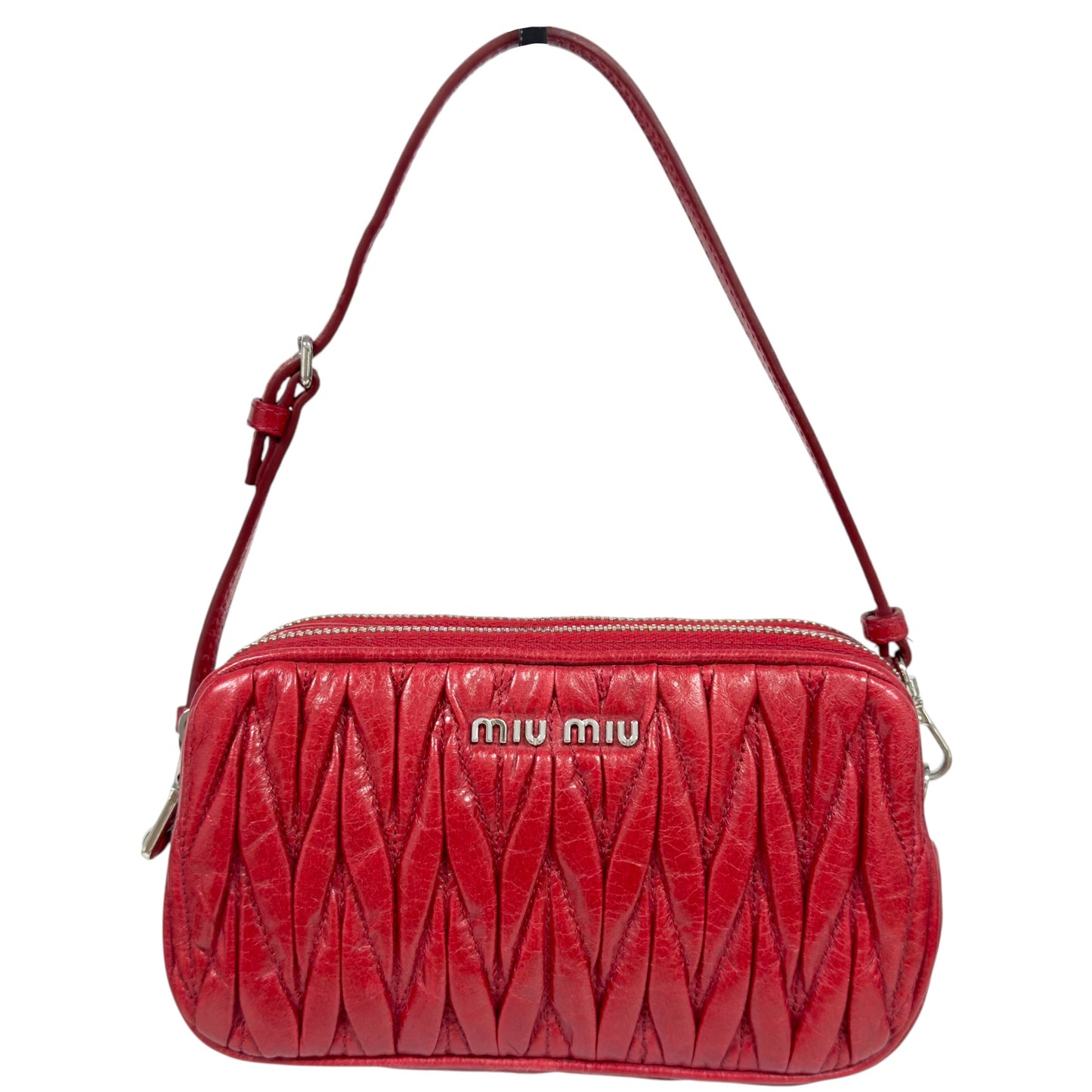 MIU MIU *自加鏈＞送無品牌鏈帶* 皺摺 2用袋