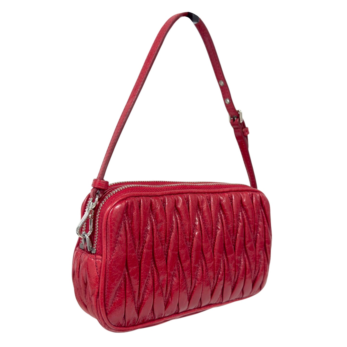 MIU MIU *自加鏈＞送無品牌鏈帶* 皺摺 2用袋
