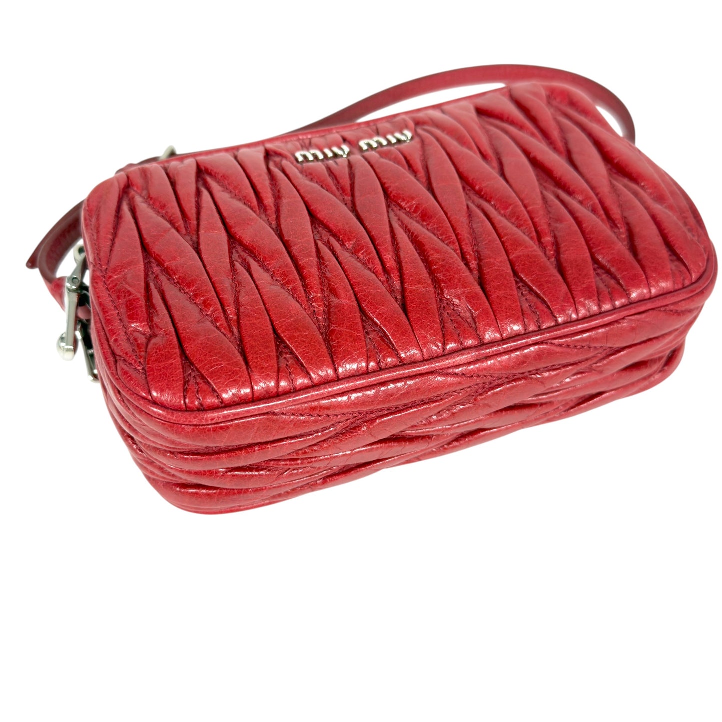 MIU MIU *自加鏈＞送無品牌鏈帶* 皺摺 2用袋