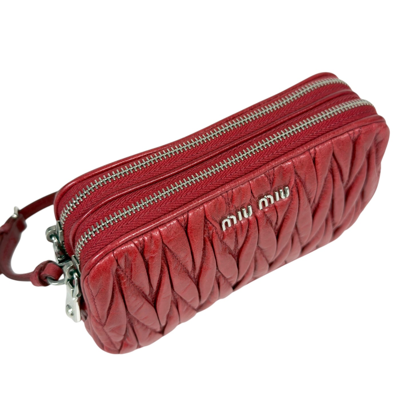 MIU MIU *自加鏈＞送無品牌鏈帶* 皺摺 2用袋
