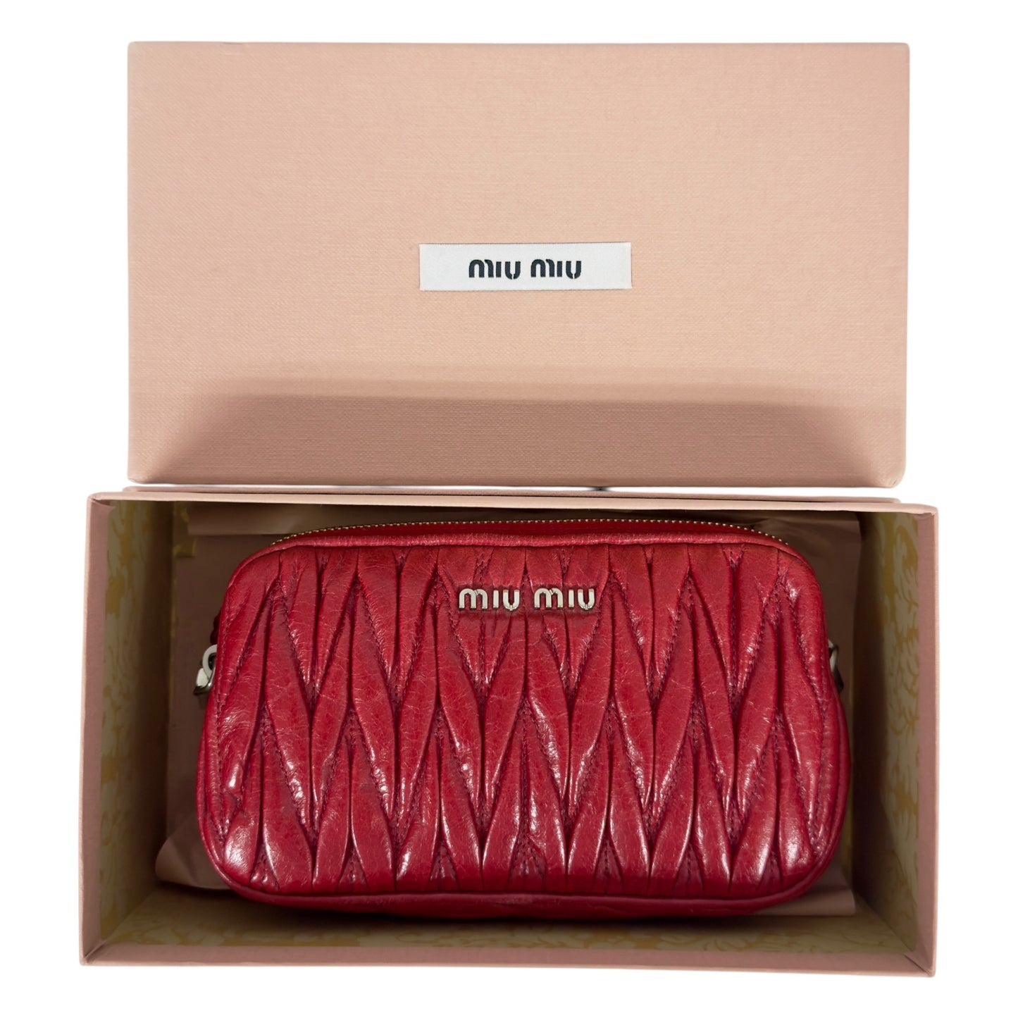 MIU MIU *自加鏈＞送無品牌鏈帶* 皺摺 2用袋